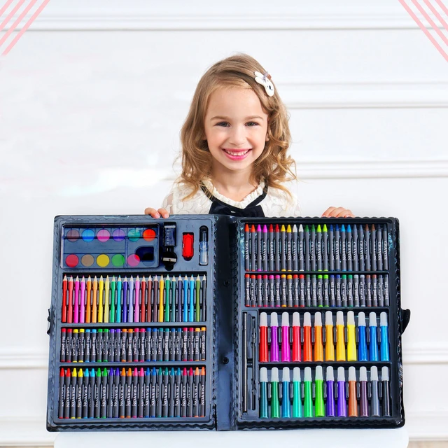 Kids Drawing Kits 208PCS Children Art Set Painting Watercolor Pencil Crayon  Water Pen Doodle Drawing Board Painting Supplies - AliExpress