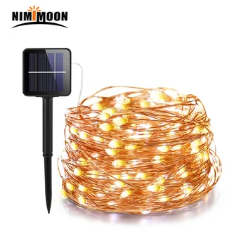 Led Outdoor Solar Lamp Holiday String Lights 7M/12M/22M Fairy Halloween Christmas Party Guirlande solar Tuin Waterdicht Lichten