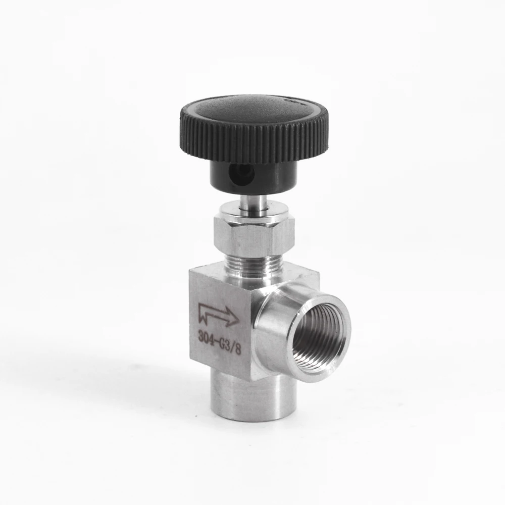 1/8 &quot1/4&quot 3/8 &quot1/2&quot BSP NPT Женский угловой игольчатый клапан кран локоть 304