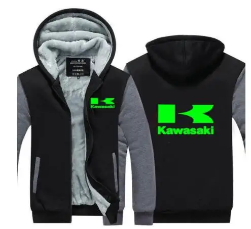 5 цветов,, зимняя Толстовка для мотогонок, свитер для Kawasaki, куртка для внедорожника, мужское повседневное пальто, пуловер, шерстяная куртка с подкладкой X - Цвет: 10