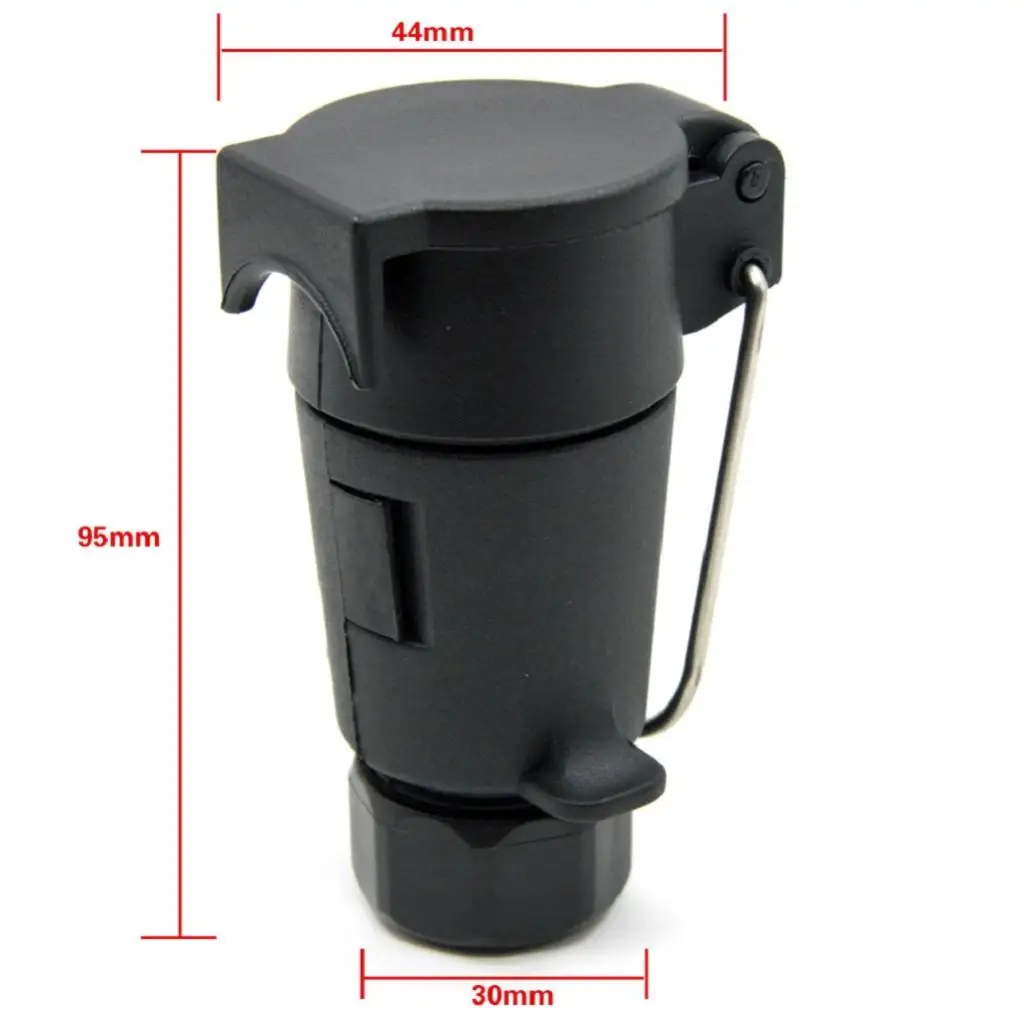 Car Trailer Truck 7Pins N Type Plug Socket Black Car Caravan Wiring Lights Tow