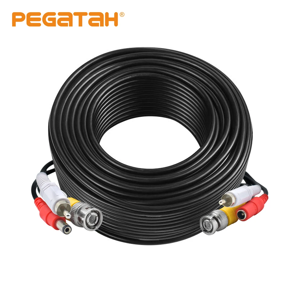 BNC Cable CCTV-Cable coaxial para cámara de Seguridad, 5, 40M, Audio y vídeo, AHD, CVI, CCTV, DVR, sistema de vigilancia
