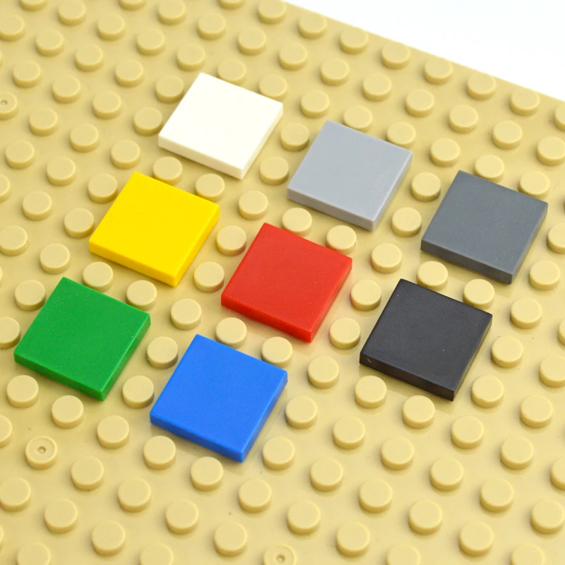 DIY 빌딩 블록 2*2 그림 벽돌 세라믹 타일 2x2 교육 크리 에이 티브 MOC..