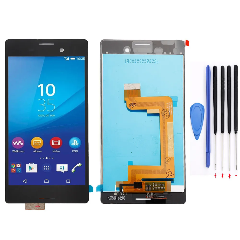 5," для sony Xperia m4 aqua lcd E2303 E2306 E2353 E2333 ЖК-дисплей с сенсорным экраном дигитайзер сборка для sony m4 aqua дисплей - Цвет: Black with tools
