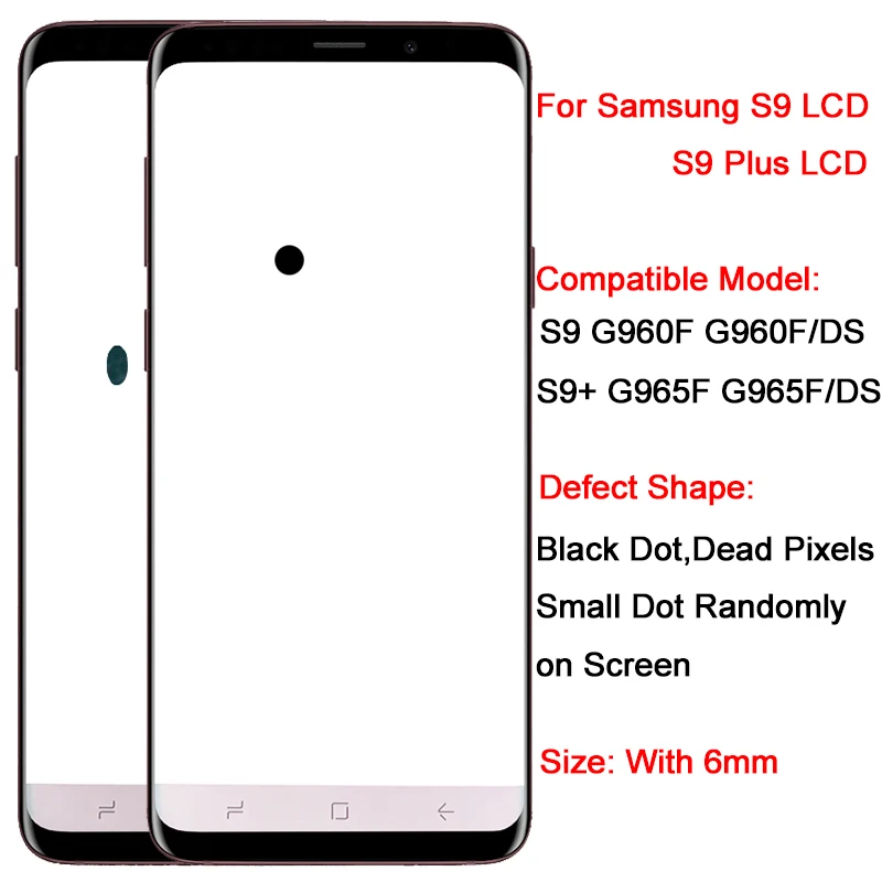  Original S9 Plus LCD For Samsung Galaxy S9 LCD With Frame Super Amoled 2960*1440 Display SM-G960F G