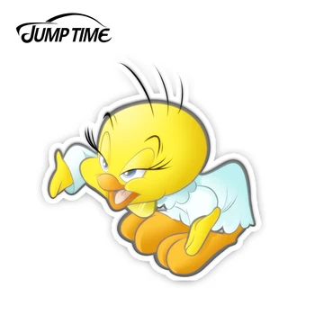 

Jump Time 13cm x 10.6cm For Cartoon Tweety Cute Bird Vinyl Decal Funny Car Stickers Waterproof Car Styling Decoration