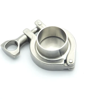 

304 Stainless Steel Sanitary Pipe Fitting Set 19mm Pipe OD Sanitary Weld Ferrule + 1/2" Tri Clamp + Silicon Gasket + End Cap