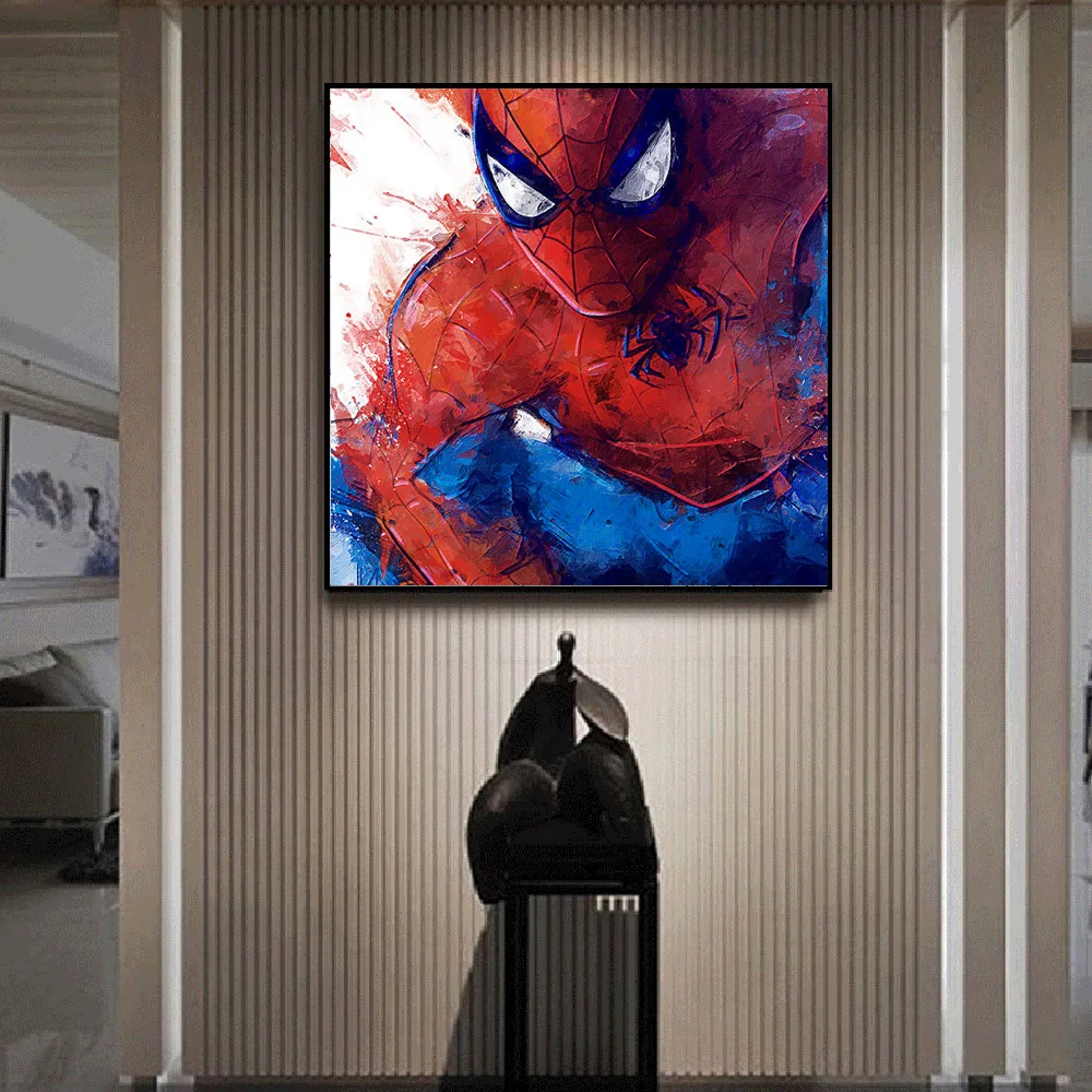 スパイダーマンのストリートアートキャンバス絵画壁、アートのポスター