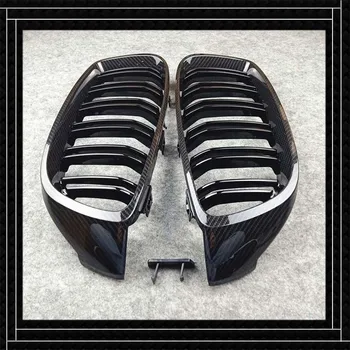 

2 piece For 4 series F32 F33 F36 F80 F82 F83 kidney grille ABS material Carbon look Replacement Front Air Intake Grill 2013-IN