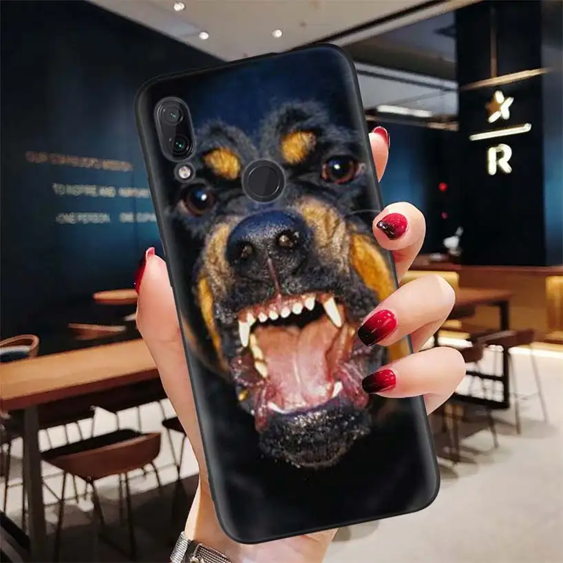Черный чехол Ротвейлер для Xiao mi Red mi Note 8 7 7S 7A 6 S2 GO K20 Pro+ 6A mi 6X 5X A1 CC 9 8 мягкий чехол для телефона