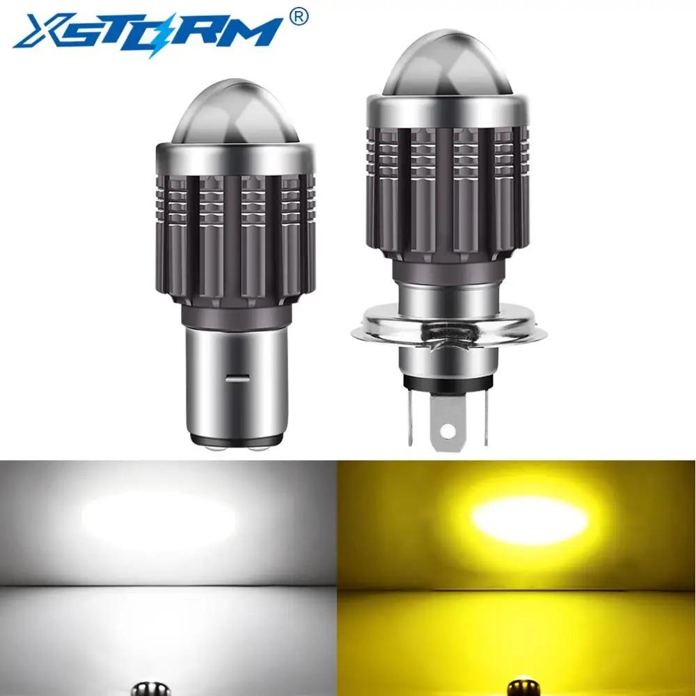 XSTORM H6 LED Projector Lens Headlight, H4 CSP 10000LM Spotlight Hi Low Beam 12V Motorcycle Fog Lamp