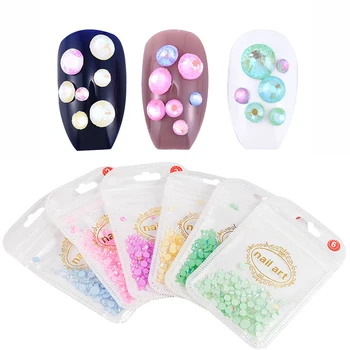 

Mixed Nail Rhinestones Crystal Akcesoria Do Paznokci Luminous Gems Glow In The Dark 3D Nail Art Decor Nails Accessories Charms