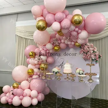 

adfHappy New Year 01 Arch Kit DIY Baby Pink Peach 4D Gold s for Birthday Baby Shower Weddings Party Decorationad