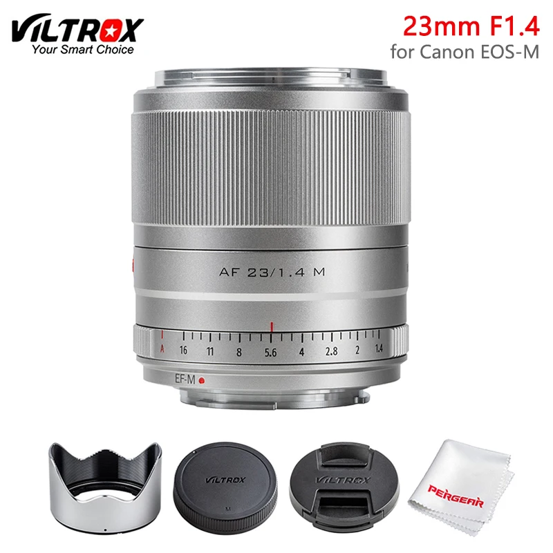US $299.00 Viltrox 23mm F14 Auto Focus Prime Lens APSC For Canon EOS MMount Mirrorless Camera Canon EOS M Cameras M5 M6 Mark II M200 M50