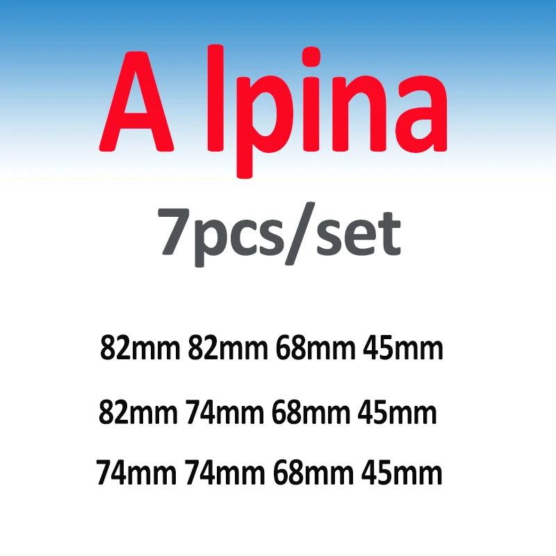 Передняя/задняя эмблема автомобиля ДЛЯ Alpina ПВХ/эпоксидная смола 45 мм 68 74 82