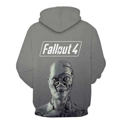 Модная мужская Высококачественная онлайн-игра Fallout 4 персонажа 3D печать мужчин и женщин Осень готический стиль толстовка горячая распродажа