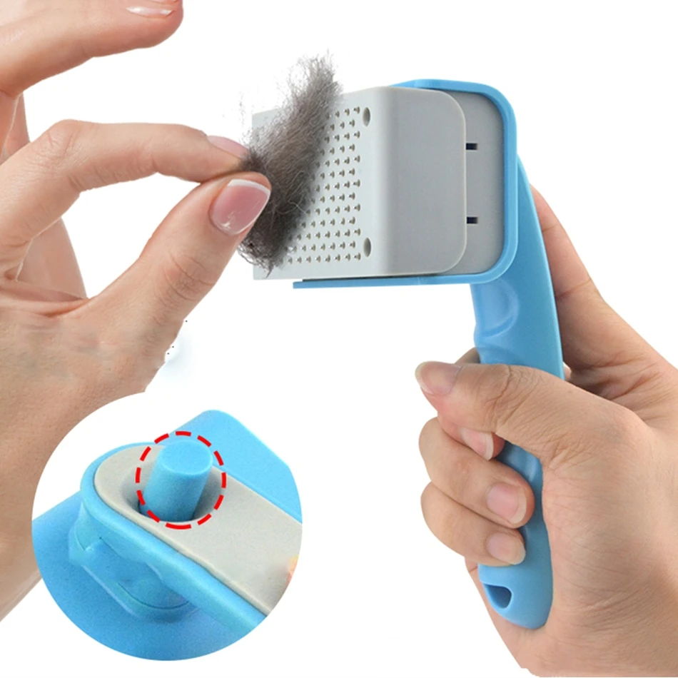 

Hair Removal Needle Comb Self Cleaning Pet Grooming Brush Cat Dog Beauty Massage Tool Puppy Stainless Steel Pin Combs