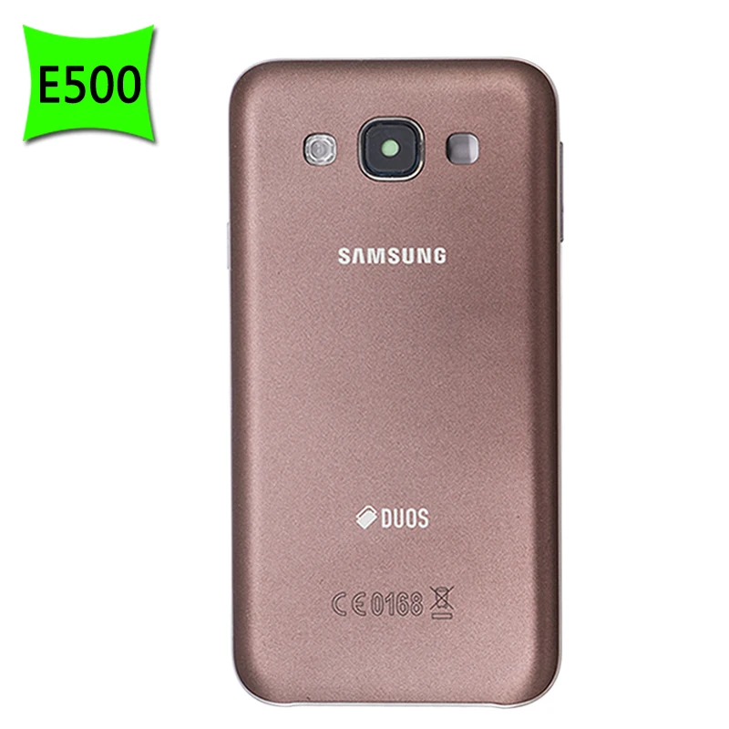 Полный Корпус для samsung Galaxy Grand DUOS E5 E500 E7 E700 средняя пила рамы Задняя крышка батареи средняя часть корпуса - Цвет: E5 Gold