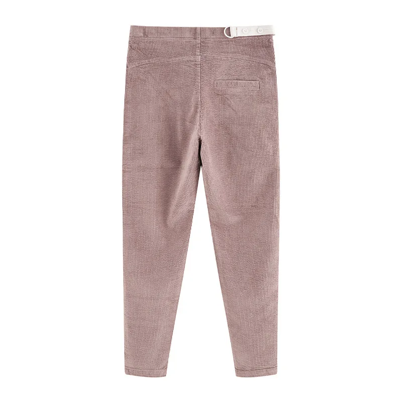 Plus Size XXL Maternity Pants For Pregnant Women Adjustable Pregnancy Comfort High Waisted Tummy Corduroy Pants Clothes