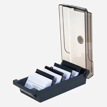 

Holds 500 Cards Business Card Holder Business Card Storage Box Business Index Card Organizer with 4 Divider Boards A-Z Guides