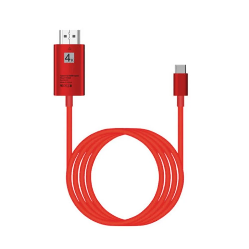 2 м USB 3,1 type C USB-C штекер 4K HDMI HDTV штепсельный кабельный переходник для Macbook samsung S8 htc huawei HD адаптер Соединительный кабель