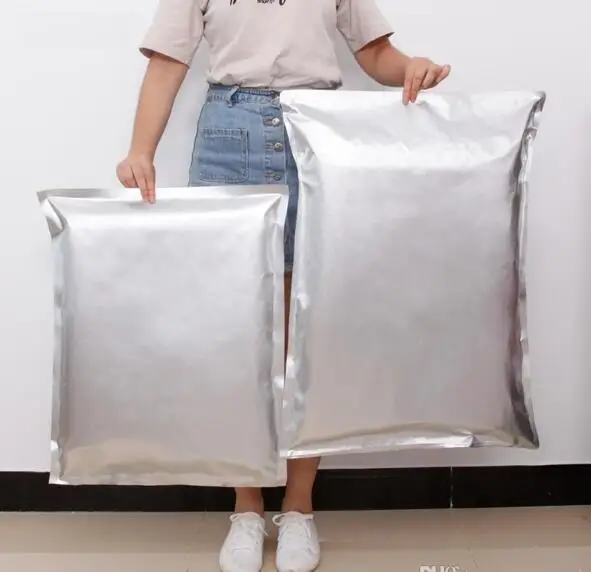 

100pcs/lot Super Large aluminum foil bags heat seal packing food bag Silver Aluminum Foil Mylar Bags Food Storage