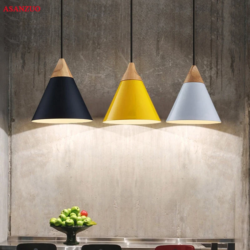 Современные деревянные подвесные светильники для столовой|wooden dining|aluminium lamp