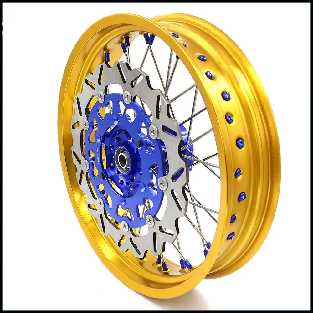 3 5/4 25 полные диски SUPERMOTO для SUZUKI DRZ400 00 04 DRZ400E 07 DRZ400S 05 18 передние 320 мм Золотые