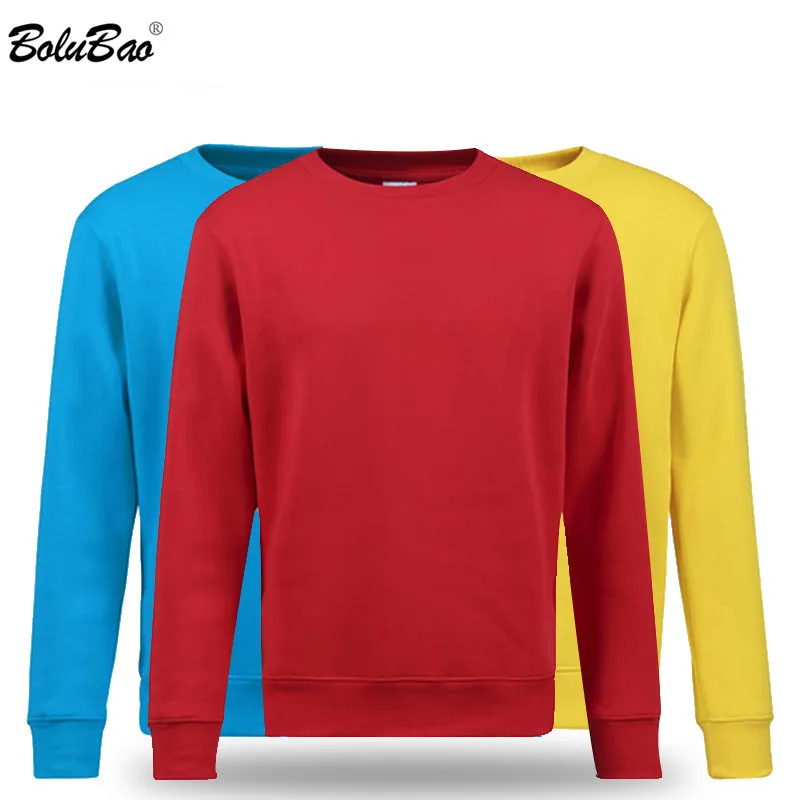 BOLUBAO Brand Men O-Neck Sweatshirts Autumn New Men's Solid Color Fashion Hoodies Sweatshirt Wild Casual Male | Мужская одежда