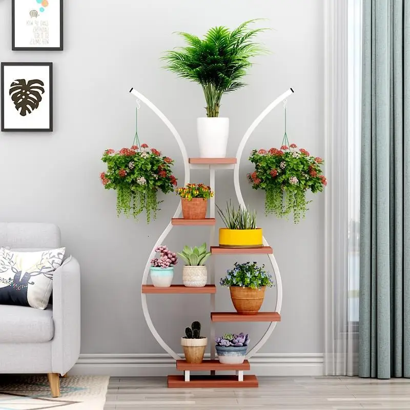 Version G Mueble Varanda Para дерево для Estanteria Plantas плантенреккен балкон открытый цветок стенд стойки Stojak Na Kwiaty завод полка - Цвет: Version G