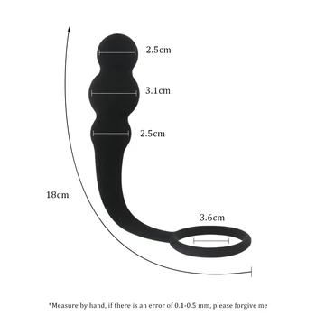EXVOID Anal Plug Prostate Massager Delay Ejaculation Butt Plug for Beginner Penis Sleeve Ring Sex Toys for Women Men Anal Beads 6