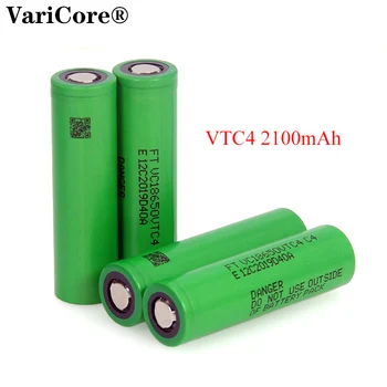 

New 100% Original 3.6V 18650 VC18650VTC4 20A 30A discharge 2100mAh VTC4 Rechargeable battery For Electronic cigarettes