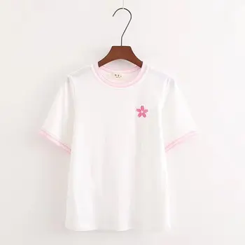 

2018 new summer wear short sleeves thin and thin style students relaxed loose fitting round neck T-Shirts