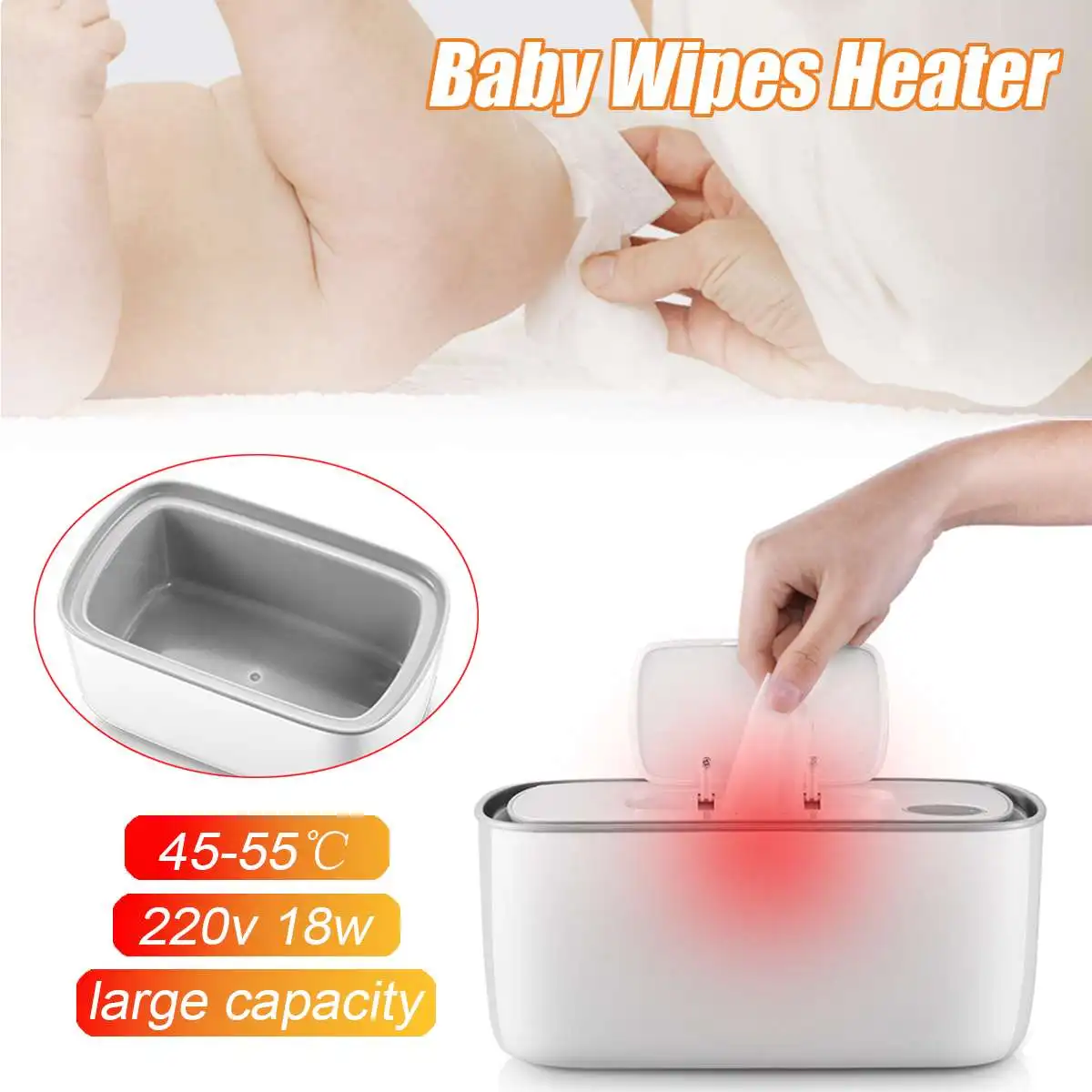 

Wipes Heaters Household Heaters Portable Wet Wipes Warmer Heat For Baby Household Heating Box Temperature Control