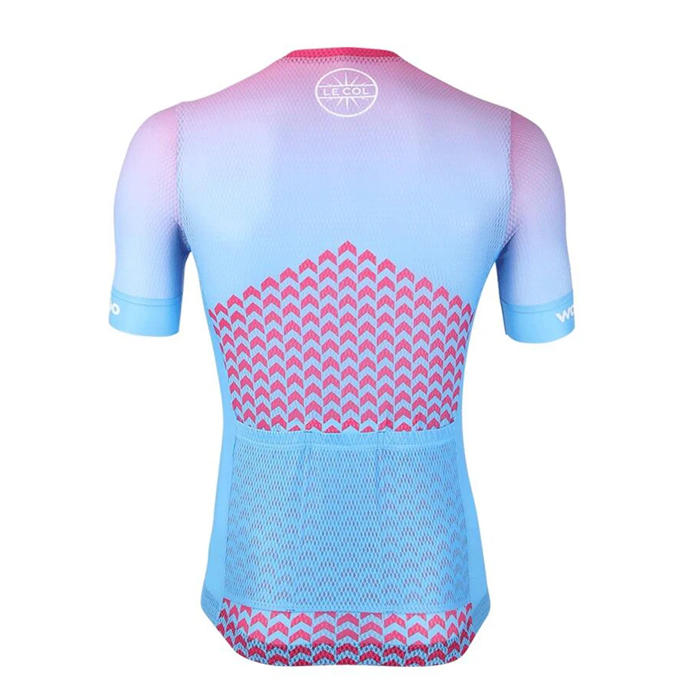 LE COL Men Short Sleeves Cycling  Jersey  Mountain Racing Cycling Tops Shirts Summer MTB Bike Wear Clothes Ropa Maillot Ciclismo