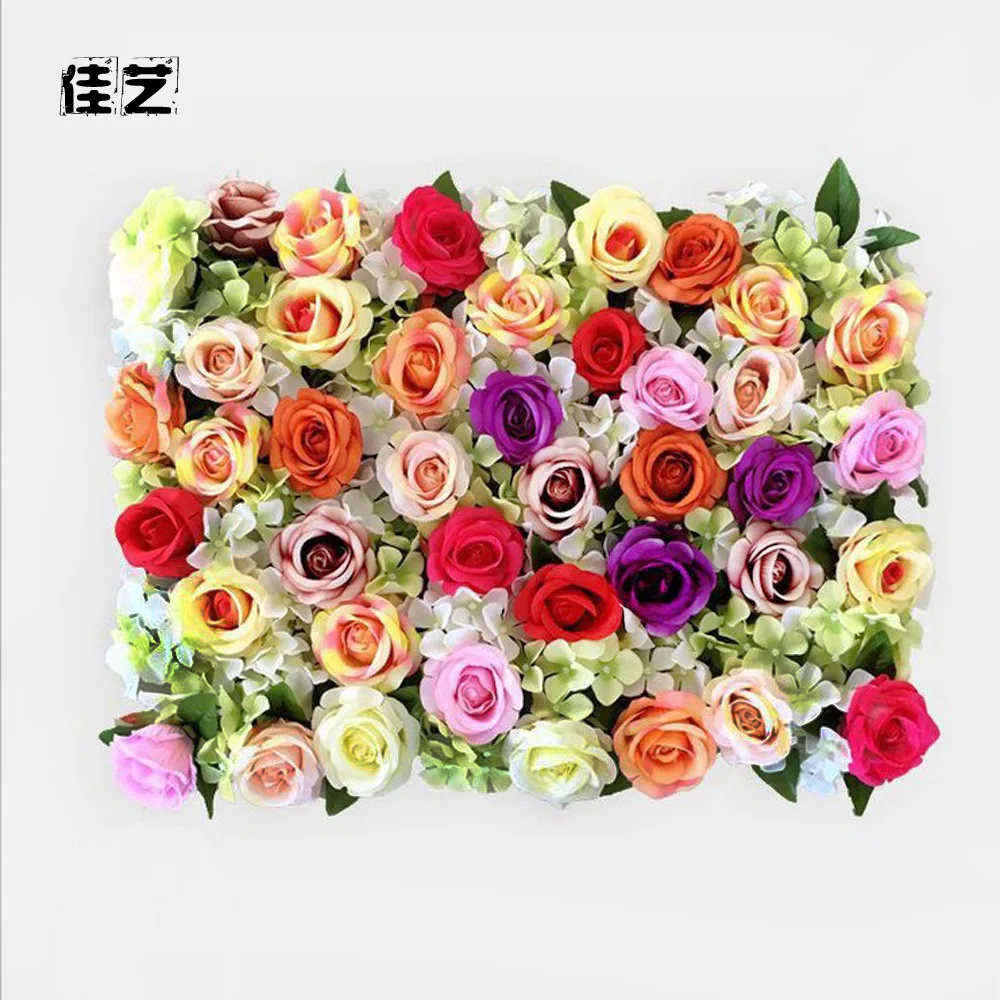 

Manufacturers Customizable Hydrangea Rose Artificial Flower Wall Wedding Shopping Mall Showcase Decoration Wall a Generation of