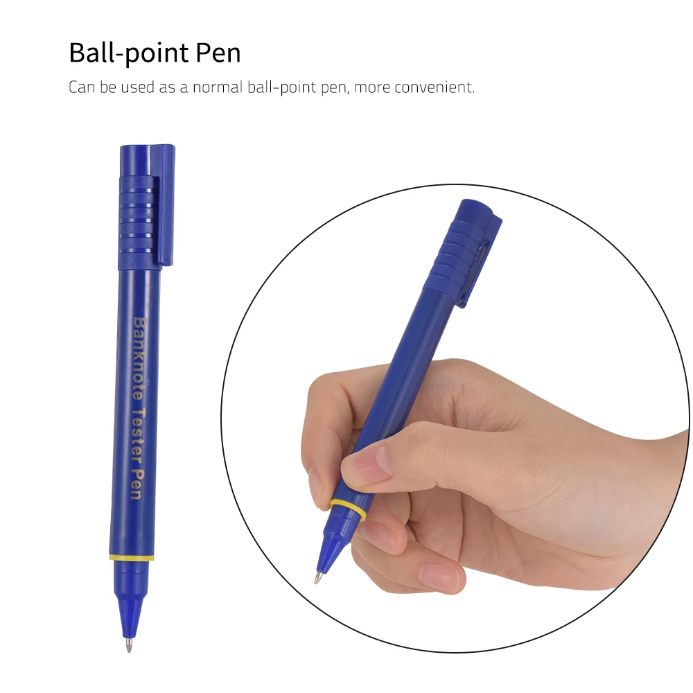 

Portable Mini Banknote Tester Pen Counterfeit Money Detector Pen Money Marker Currency Cash Checker Marker with Ball Point Pen