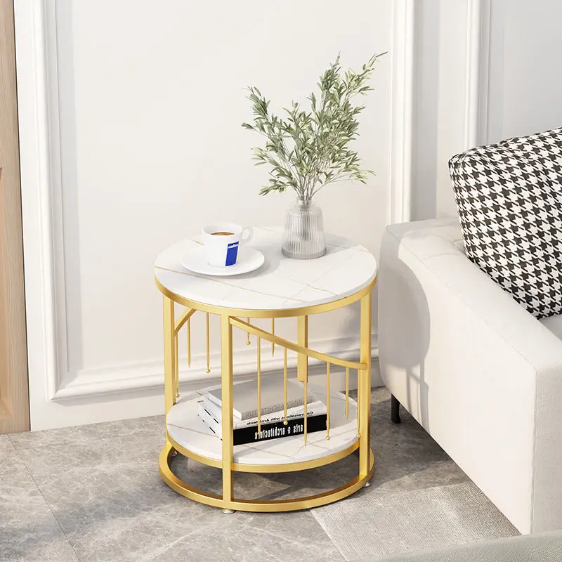 Light luxury simple creative marble sofa side Table 3 Light luxury simple creative marble sofa side Table 3