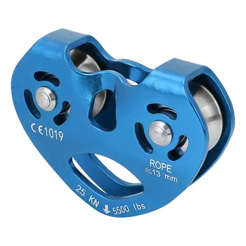 

25KN Aluminium Alloy Heavy Duty Single Swivel Rope Pulley Block Climbing Suitable For Rope With Diameter Under 13mm
