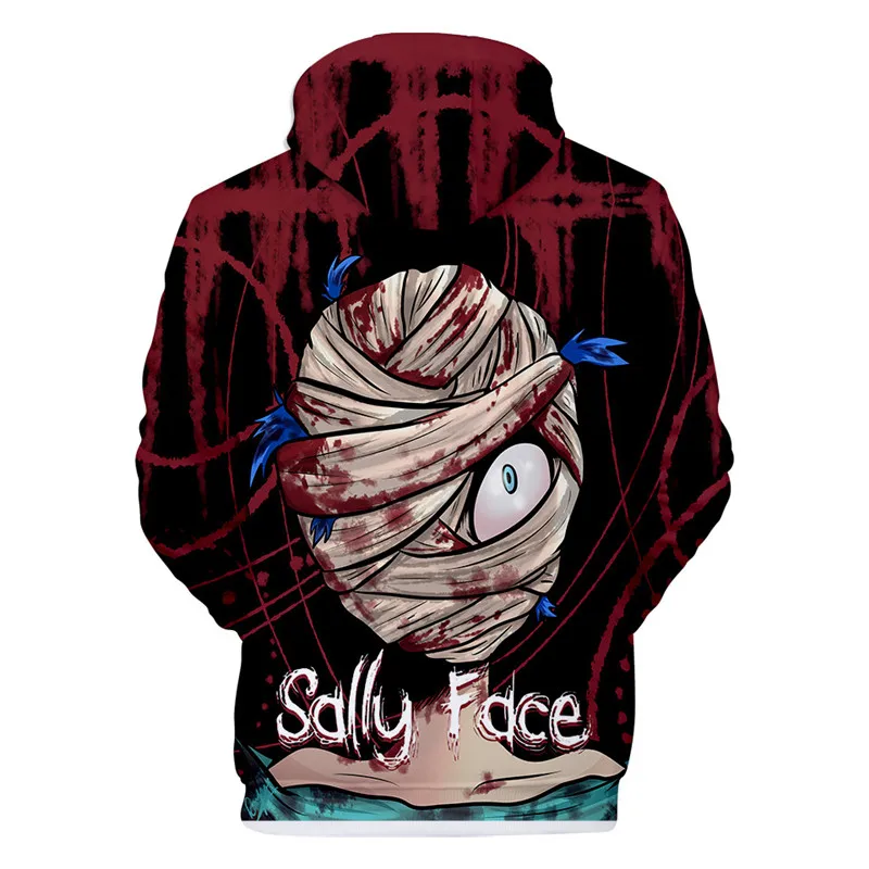 Sally Face 3d Принт толстовки Модные мужские Harajuku забавные толстовки уличная хип хоп качество размера плюс Осенняя зимняя одежда