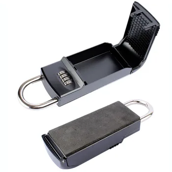 

Key Safe Box 4-digital Password Padlock Keys Storage Organizer Box Hook Security Equipment For Outdoor Home Office Use
