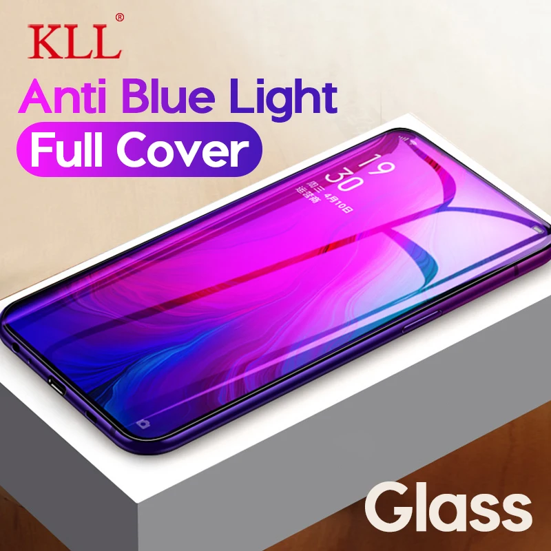 

2.5D Full Cover Anti-blue Light Tempered Glass for OPPO Reno Z 10x Zoom 5G Screen Protector for OPPO F11 F9 Pro F7 Youth K3 K1