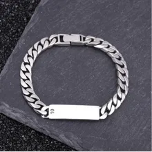 Браслет tide s925 Серебряный браслет индивидуальная Мода Мужской простой Стерлинговый Серебряный женский серебряный тайский серебряный