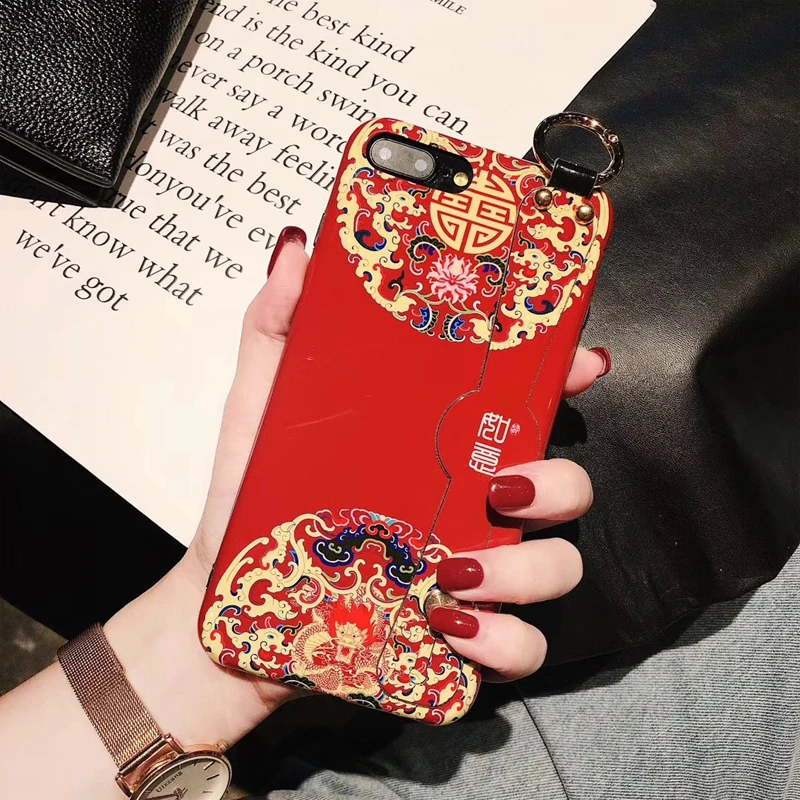 Чехол для телефона с ремешком на запястье в китайском стиле ретро Huawei P30 P30pro P20 P20pro