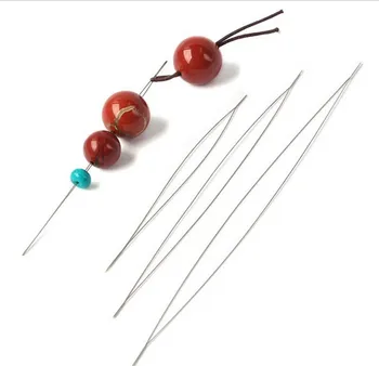 

9Pcs Steel Big Eye Collapsible Beads Needle Thread Sewing Needles Different Size