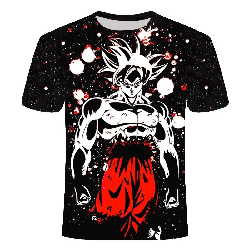 

2020 New Men's T-Shirt Summer 3d Printing Super Saiyan Goku Black Cartoon Anime Dragon Ball Casual Short Sleeve T-Shirt Top