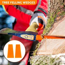 

4 Pcs 5.5in Orange Plastic Felling Wedge Felled Chock Tree Cutting Wedge Spiked Wedge Woodcutting Tool Chain Saw Partner