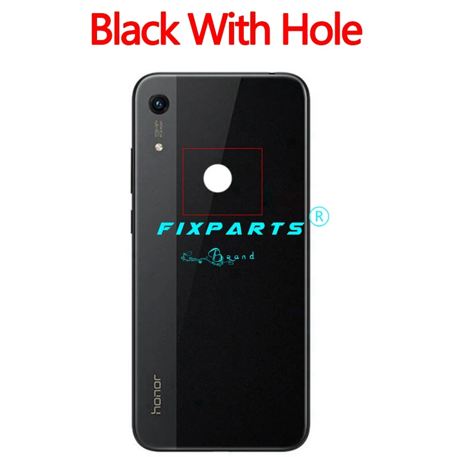 Black With Hole Huawei Honor Play 8A Задняя стеклянная крышка батареи для huawei Honor 8A Pro Задняя стеклянная крышка Honor8A Play Задняя Дверь Корпус чехол панель - Цвет: Black With Hole