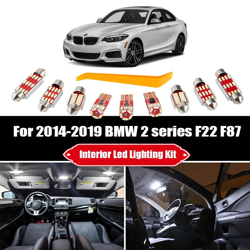 13 шт. для BMW 2 серии F22 F87 2014-2016 2017 2018 2019 белый ошибок светодиодный интерьер