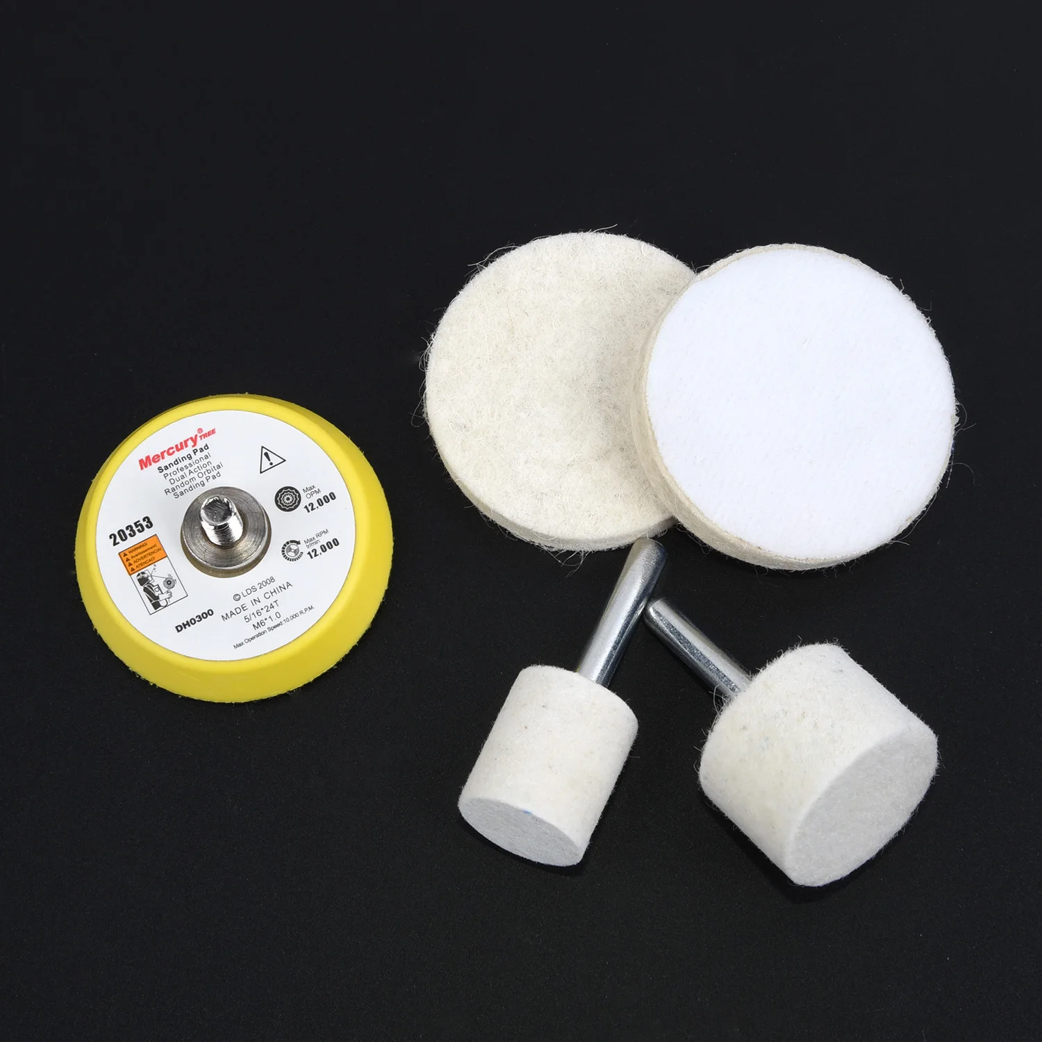 7Pcs/Set Glass Scrach Remover W/ 70g Cerium Oxide Powder Polishing Kit Wheels X